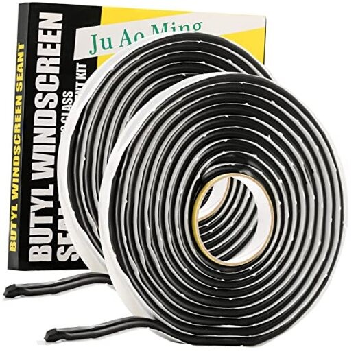 2 Pack Butyl Seal Tape, 3/8″ x 15 Feet Black Rubber Sealant Tapes, Leak Proof