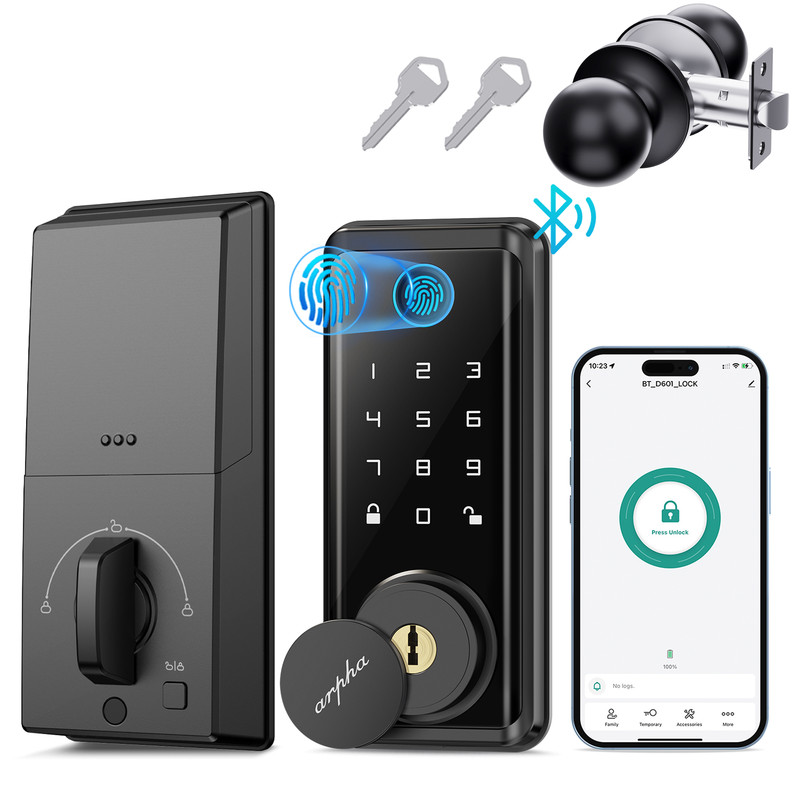 ARPHA Keyless Entry Smart Door Lock Anti-Peeping Password Fingerprint Deadbolt