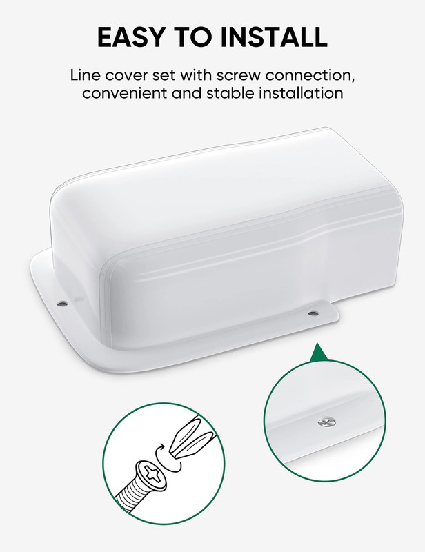 Plusluck 4" Entry Wall Cover Line Set Parts PVC Accessory 4 inch, White gallery