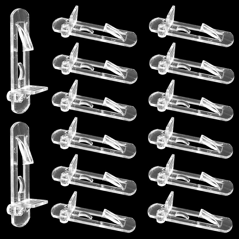 Litoexpe 40 Pieces Plastic Locking Shelf Pins, Shelf Support Pegs Clear Book …