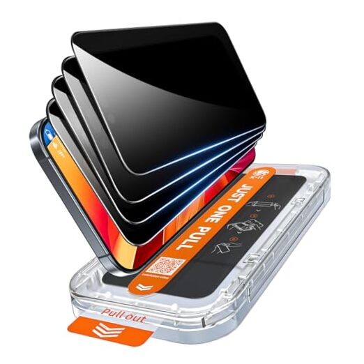 Compatible for Privacy Screen Protector [9H+ Military iPhone 17 Pro Private
