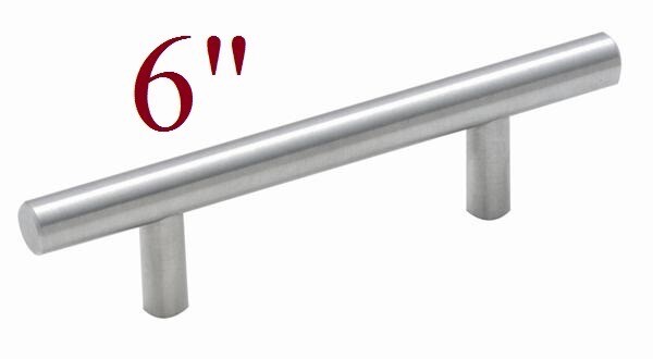 Solid 6” Cabinet Pulls Stainless Steel Drawer Bar Handles