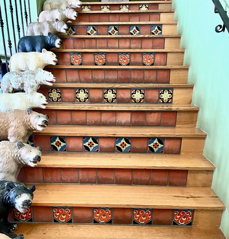 Contemporary Geometric Tile Repro Santa Monica Brick Taylor Stair Risers 4 gallery