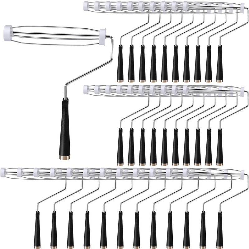 36 Pcs 9 Inch Paint Roller Painting Roller Frame 5 Wire Brush Supplies for Wa…