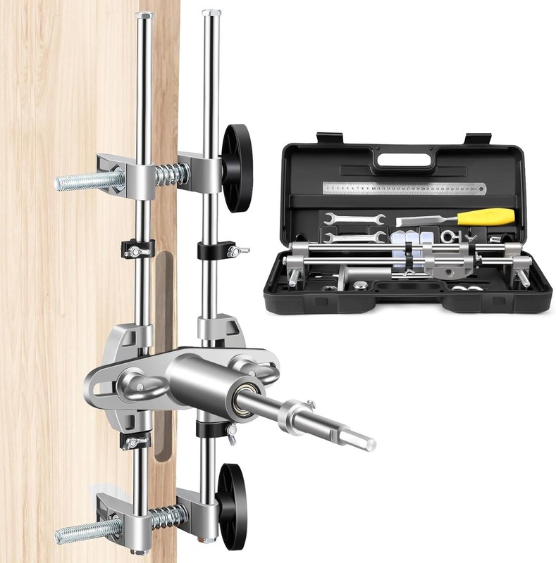Door Lock Mortiser Kit, Lock Fitting Jig Maintenance Set, Door Lock Hole Open…