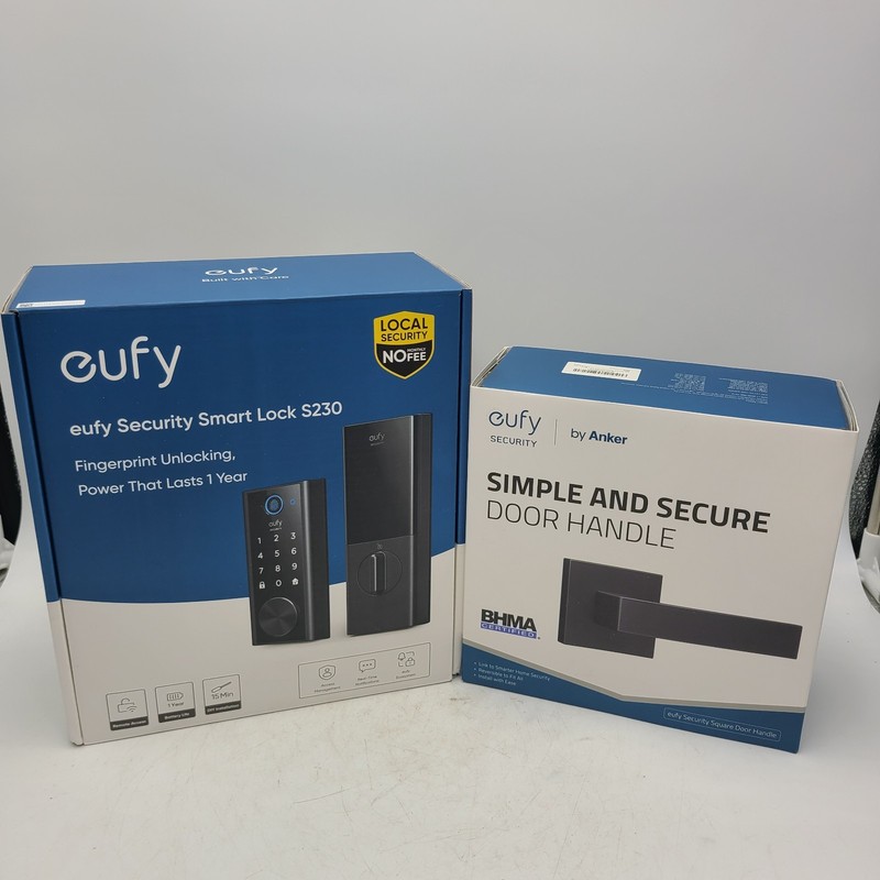 eufy Security Smart Lock S230 Keyless finferprint Door lock & Handle Matte Black