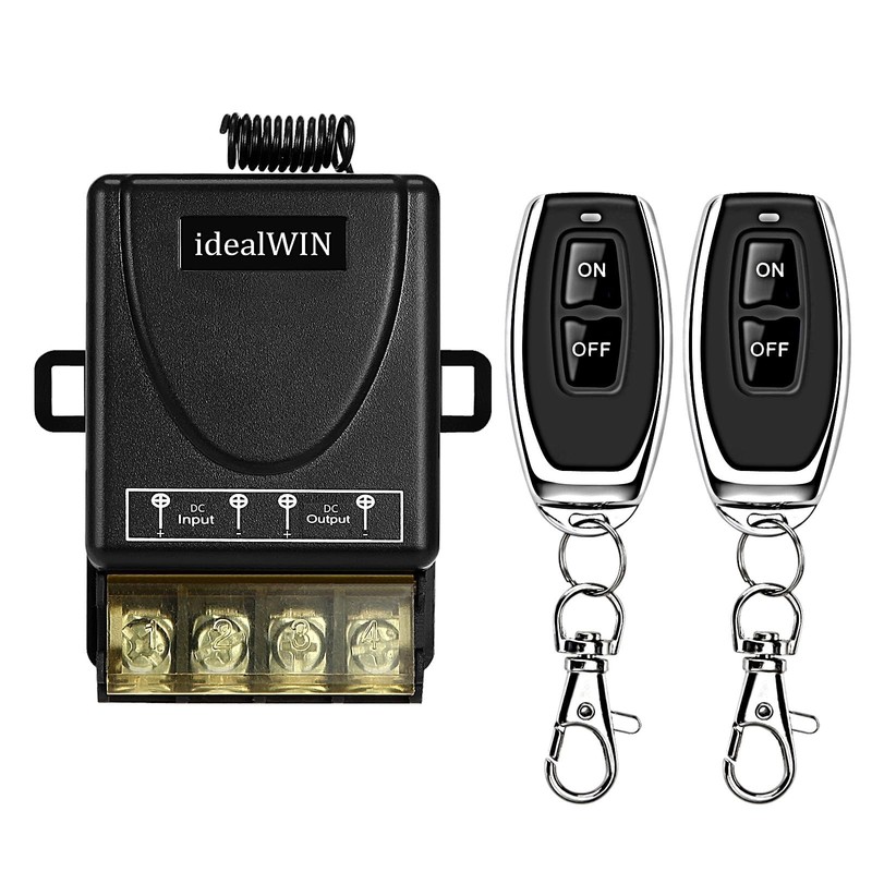 Wireless Remote Control Switch 30A, 328ft Range for DC Motors & Luminaire - 12V/ gallery