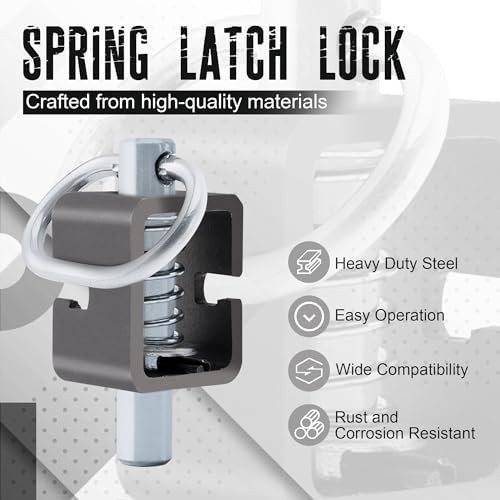 2PCS Weld-On Spring Pin Latch Lock Assembly for Utility Trailer Tail Gate Loaded gallery