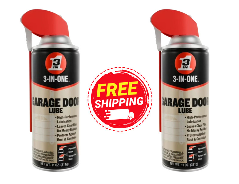 Professional Garage Door Lubricant with SMART STRAW SPRAYS 2 WAYS, 11 oz
