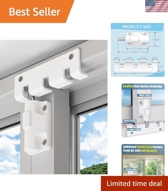 Sliding Door Lock Window Locks for Patio Sliding Glass Door Foot Locks for Fr…