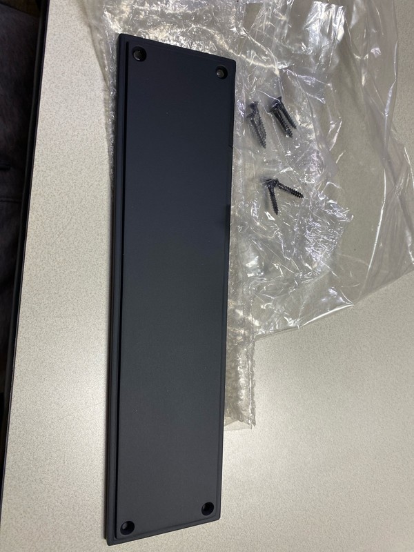 Emtek 86436US19 3 Inch x 12 Inch Modern Push Plate – Flat Black