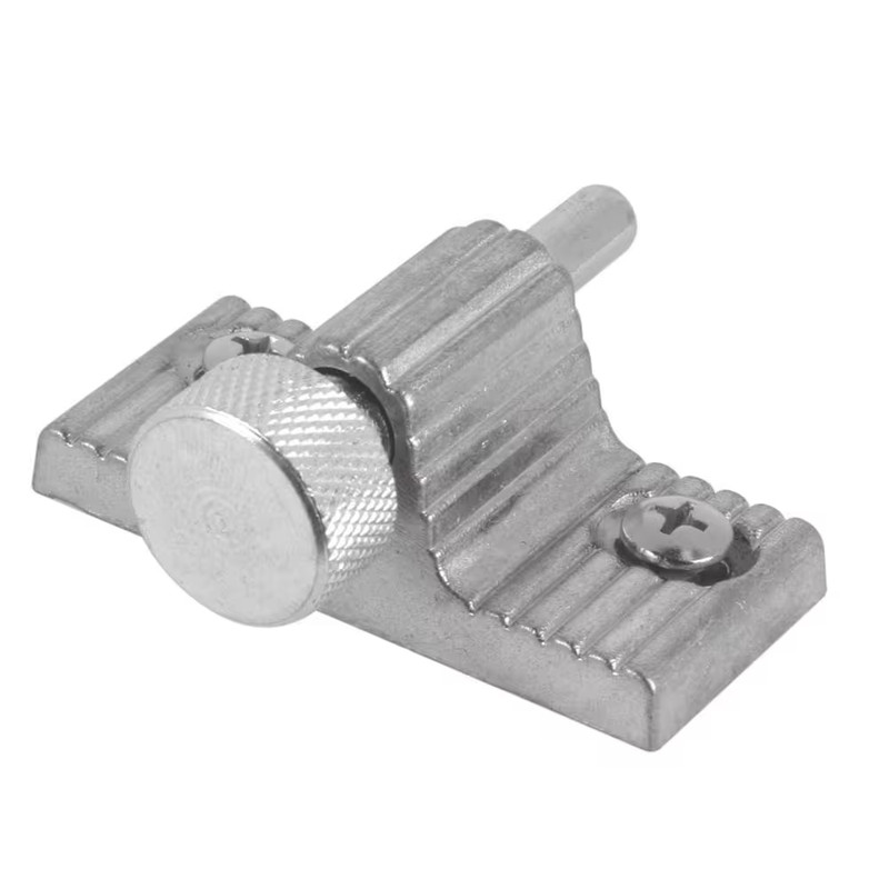 Twist-In Patio Door Lock, 1-9/16 In., Cast Zamak Construction with Aluminum Bolt