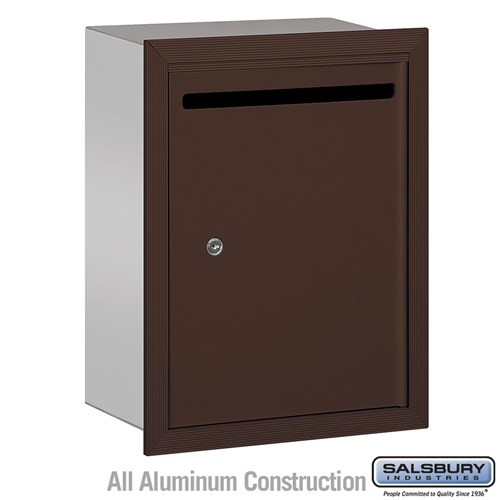 Salsbury Letter Box 2245ZP Standard – Recessed Mounted – Bronze – Private Access
