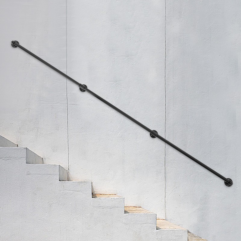 Handrail For Steps Stair Railing Hand Rail Kit Wall-mounted For Indoor Home 9FT