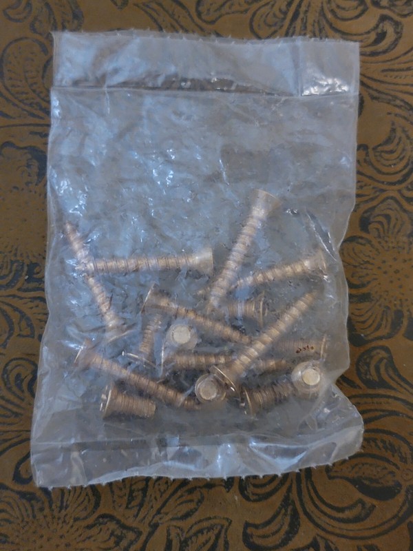 Satin Brass #12 x 1-1/4" Wood & #12-24 x 1/2" Metal Door Hinge Screw Packs #6 ഗ