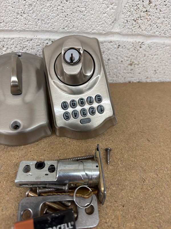Schlage Camelot Satin Nickel Electronic Keypad Deadbolt gallery