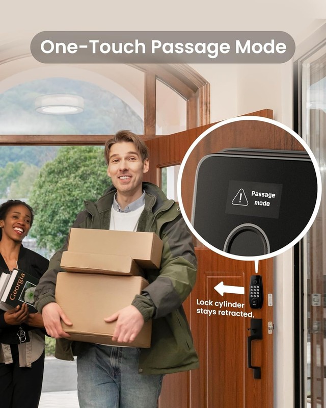 NEW! SEALED! Desloc C110 Keyless Entry Fingerprint Smart Lock with Smart Screen gallery