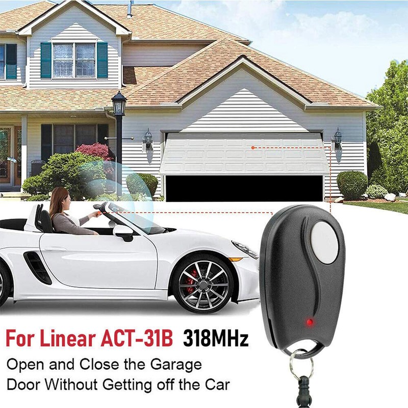 Compatible with Linear MegaCode MCT-3 DNT00089 Garage Door Opener Remote 318MHZ gallery