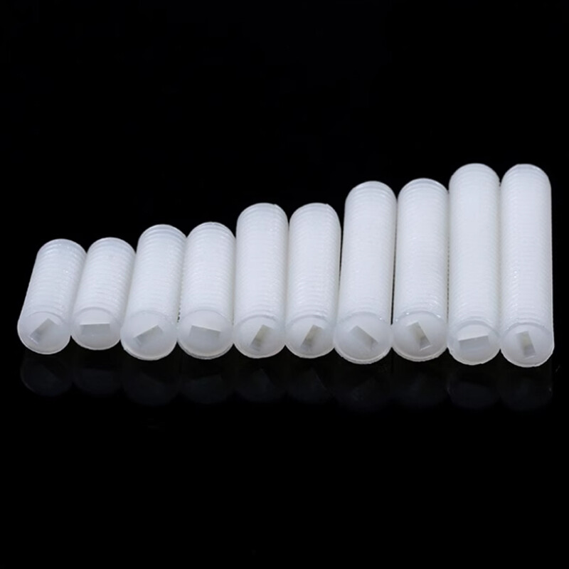 Plastic Nylon Metric Thread Slotted Grub Screw Set Screws M3 M4 M5 M6 M8 M10 M12 gallery