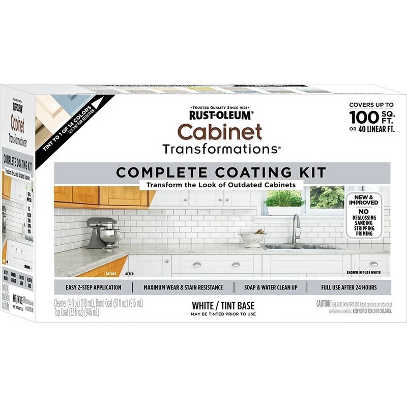Rust-Oleum Cabinet Transformation Complete Coating Kit Pure White Tint Base