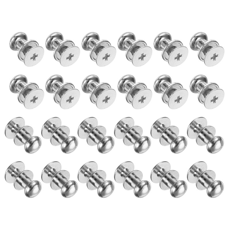 24pcs 0.26” x 0.31” Mini Round Knobs, Small Drawer Pulls, Silver