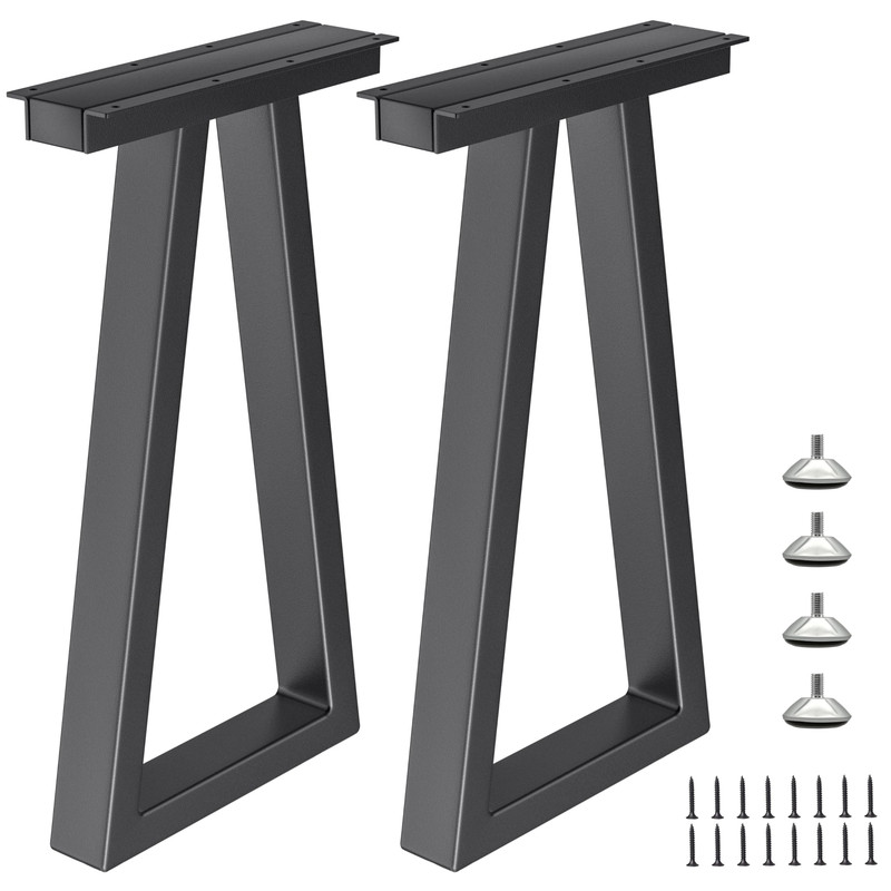 Y-Cfhfc 28 Inch Metal Table Desk Legs Trapezoid Heavy Duty Industrial Style