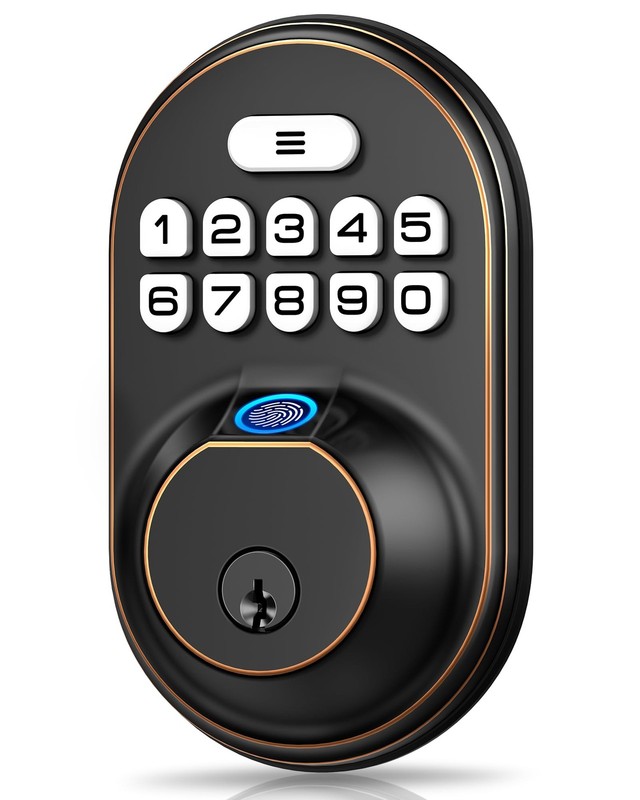 Fingerprint Door Lock, Keyless Entry Keypad Deadbolt, Anti Peeping Password, …
