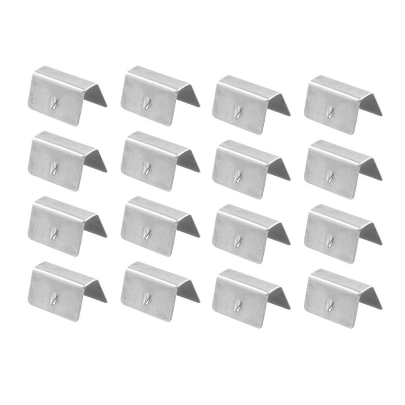 16pcs Wind Rain Deflector Channel Clips Set Universal Stainless Steel Silver