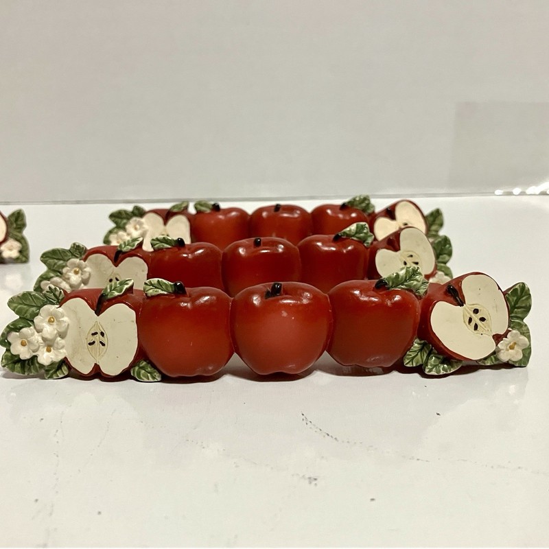 VTG VickiLane Red Apple Drawer Pulls Handles Set of 6 Farmhouse Cottage Decor gallery