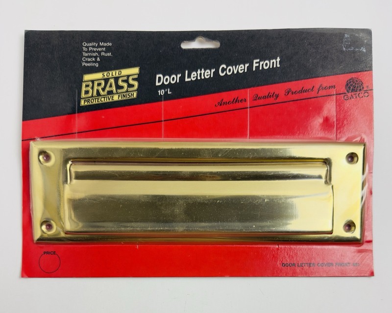 VTG- GATCO Door Letter Cover Front 10″L – Solid BRASS Protective Finish ( New )