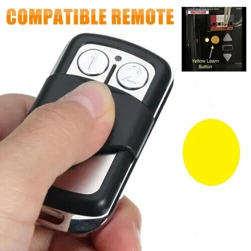 For Chamberlain Garage Door Opener Key Chain Remote Transmitter Yellow Learn 2 B