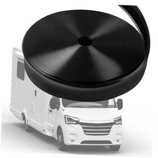 1” RV Trim Molding Insert Heavy Duty RV Vinyl Trim Molding Insert, 100FT Black