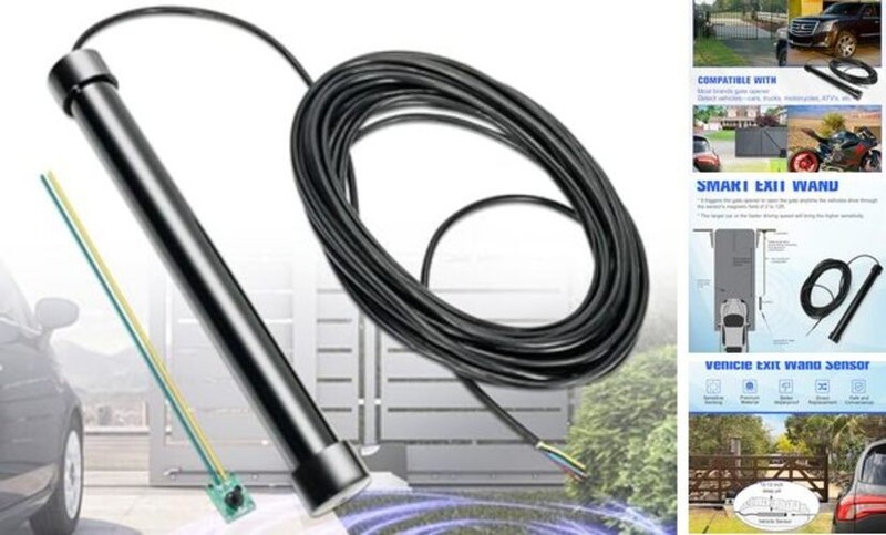 Driveway Gate Vehicle Exit Wand Sensor with 50 ft Cable, Automatic Gate Opener