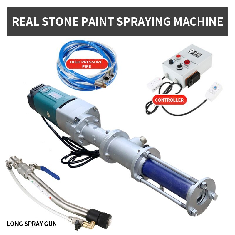 2200W Portable Paint Spraying Machine Putty Fireproof Coat Mortar Exterior Wall
