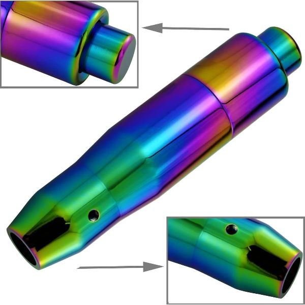 Automatic Shift Knob Metal Car Shifting with Push Button Aluminum Alloy Colorful gallery