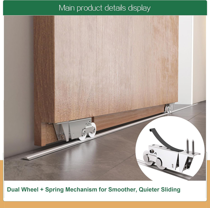 38" Soft Close Concealed Sliding Door Hardware Kit for 30" Openings gallery