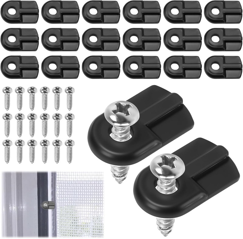 20 Pack Window Screen Clips, PL 7906 Flush Screen Retainer Clips, Screen Door Wi