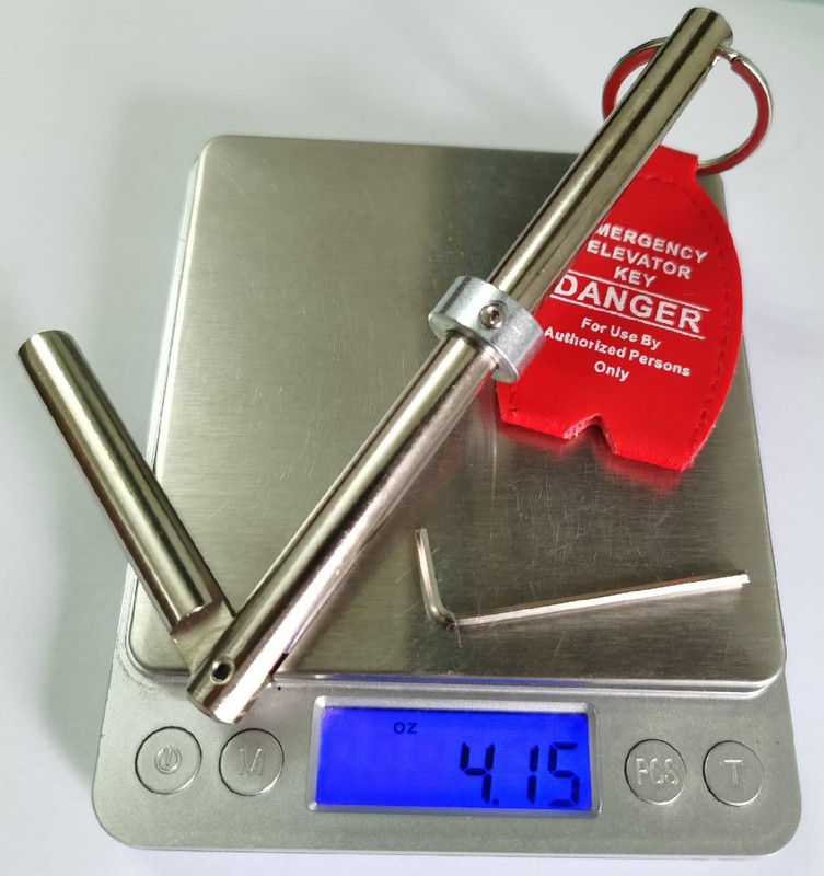 Emergency Key Solid Steel Elevator Door for (1) Silver gallery
