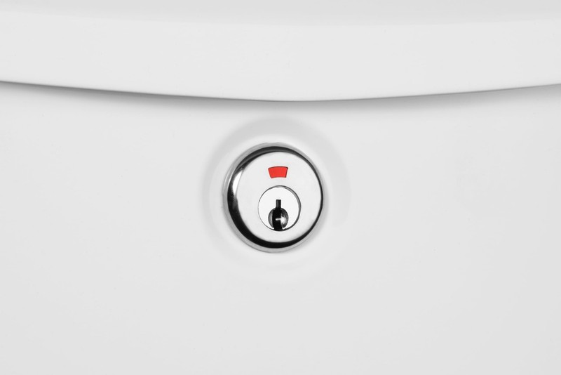 Locking Vertical Wall-Mounted Mailbox White Galvanized Steel Lock Key Box gallery