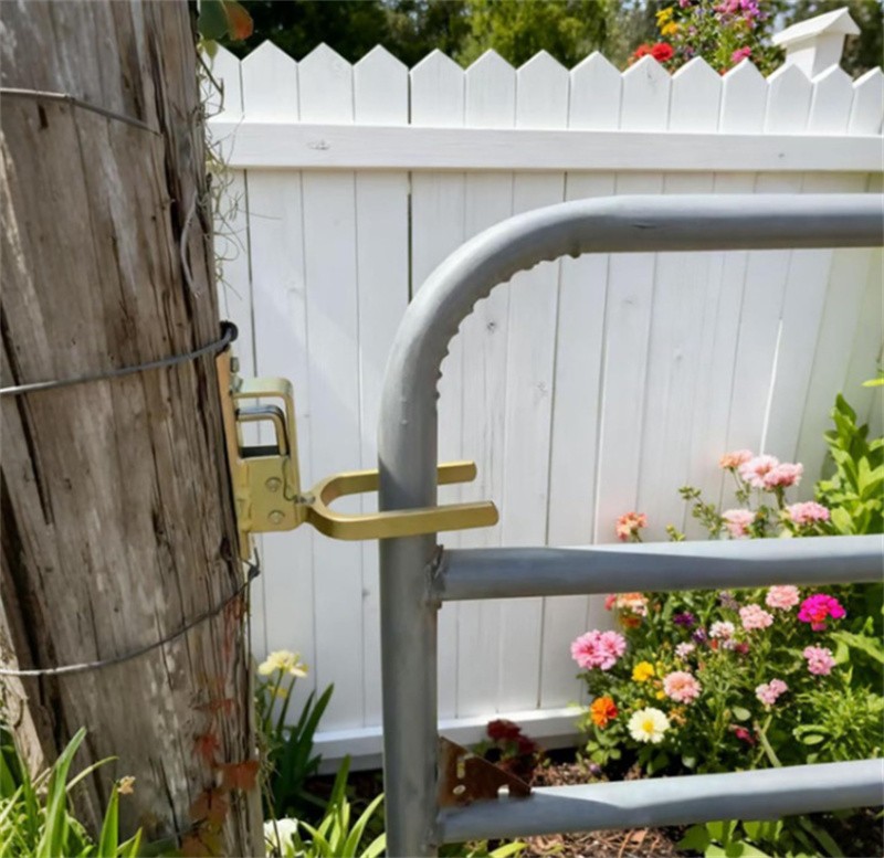 Heavy Duty Instant Locking Gate Latch One-Hand Use for Farm Ranch Backyard US gallery