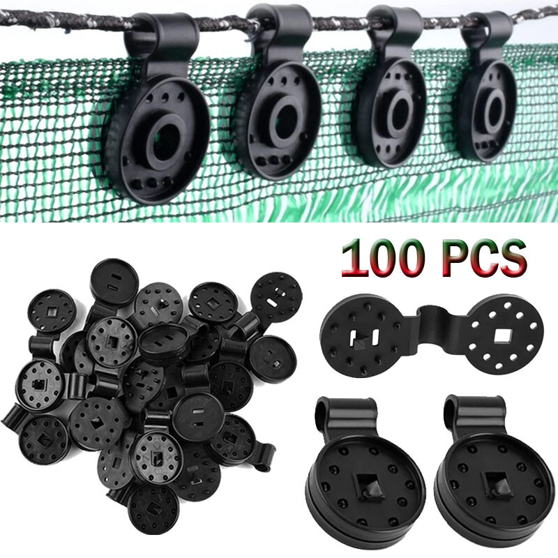 Shade Cloth Plastic Clips, Shade Cloth Heavy Duty Lock Grip 100 PCS
