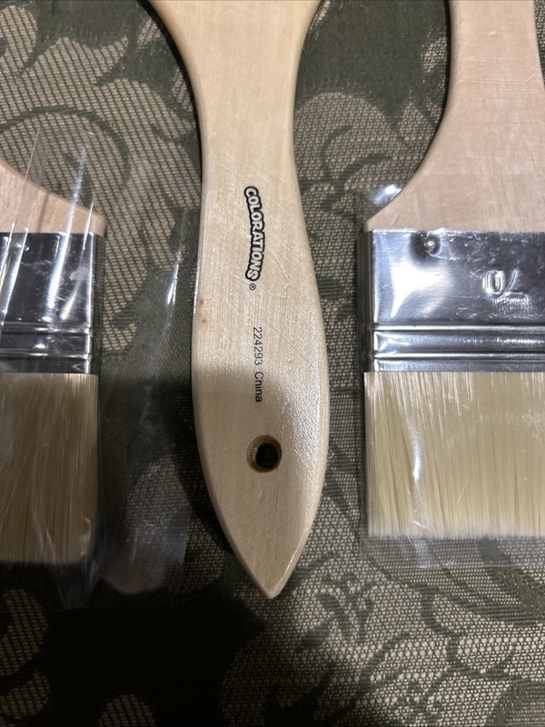 Colorations Large Area Paint Brushes Set Of 5 Nylon Wood Handles gallery