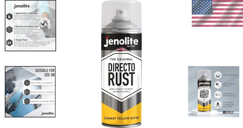 Rust-Resistant Canary Yellow Spray Paint - Semi-Gloss Finish gallery