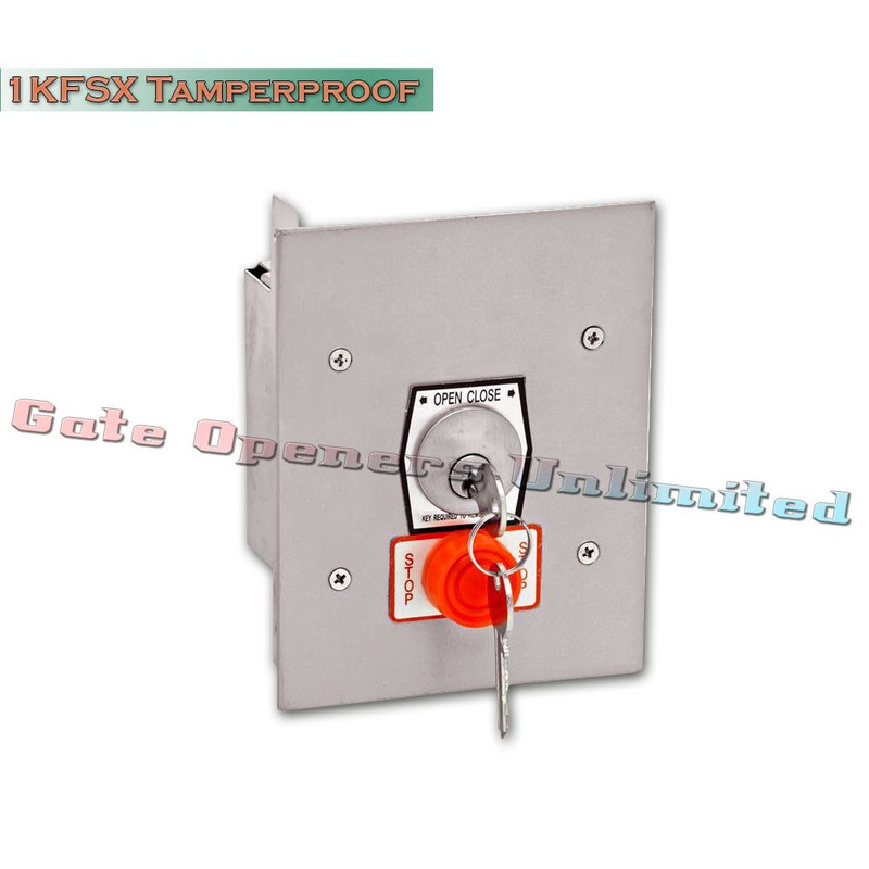 MMTC – 1KFSX Exterior Open-Close Key Switch Stop Button Flush Mount (Random)