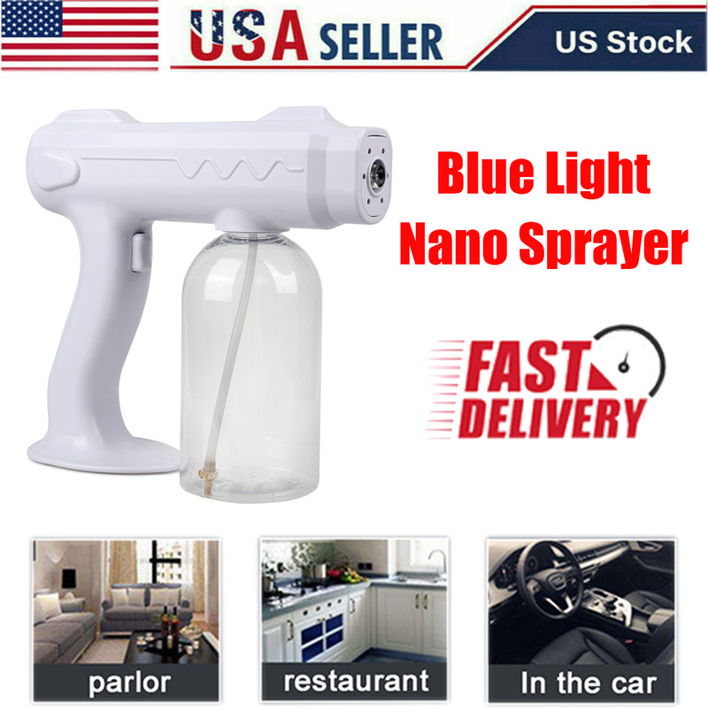 800ML Spray Gun Blue Light Nano Steam Sprayer Fogging Home Office Disinfection