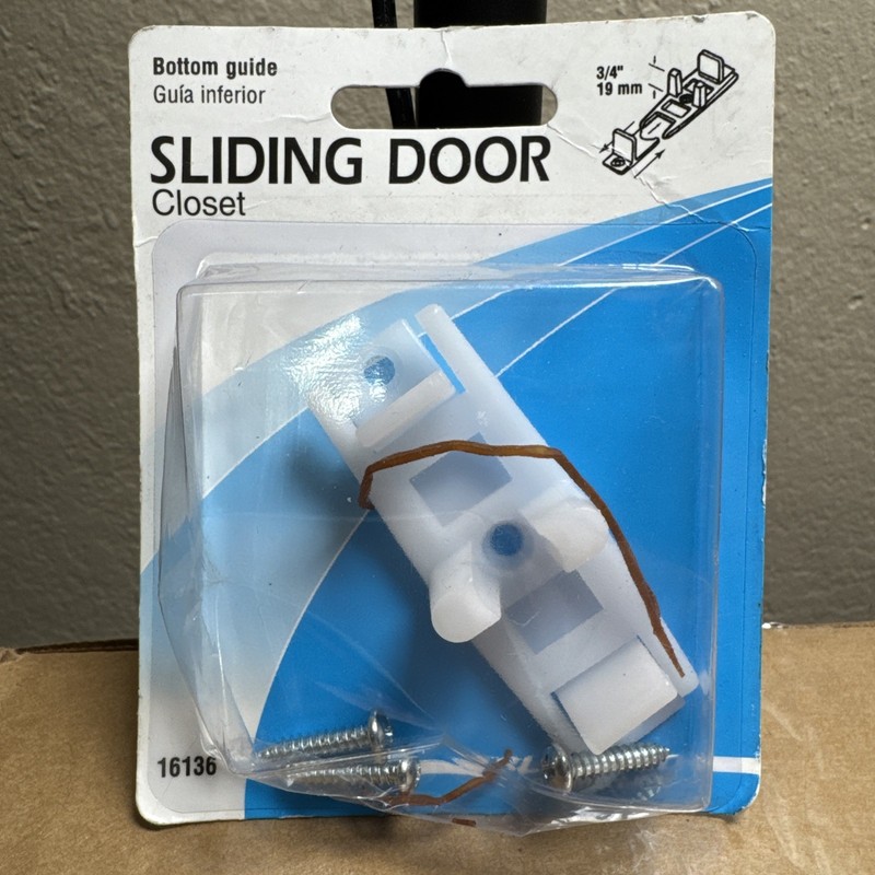 Slide-Co 16136 Bottom Guide Fits 3/4″ To 2-7/8″ T By-Pass Sliding Door