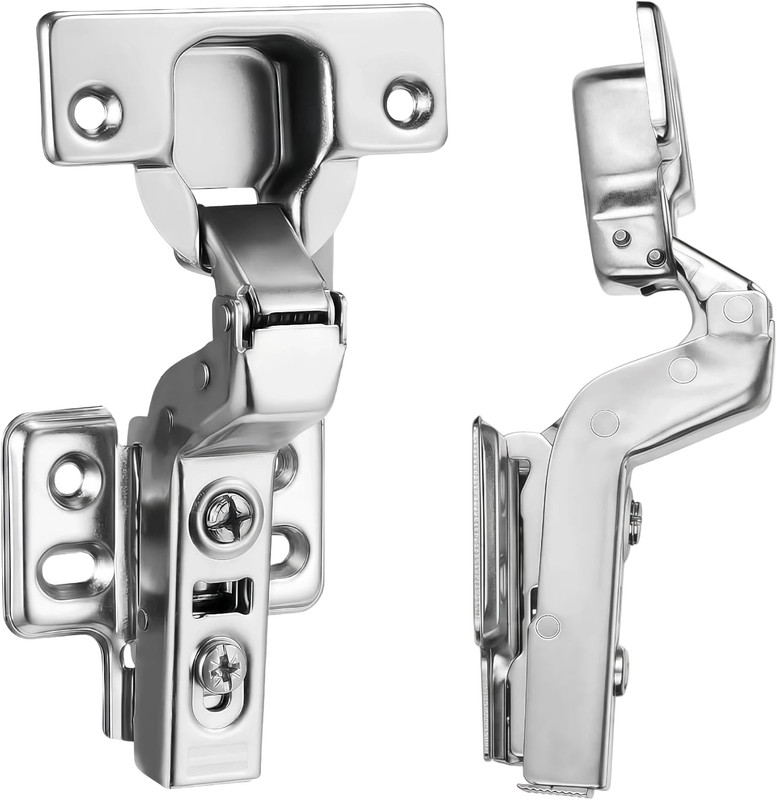 2Pcs Professional Grade Inset Soft Close Cabinet Hinges, Frameless Concealed Eur
