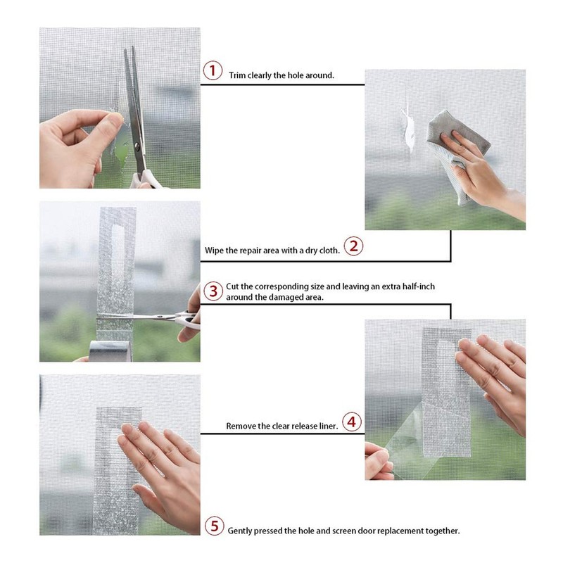 FLYZZZ Window Screen Repair Kit Tape with Stitching Thread, Gray(16.4FT), Wat... gallery
