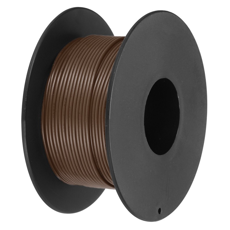 30AWG Stranded Wire PVC Hookup 30M/98ft Brown, Electrical Wire UL1007 Spool