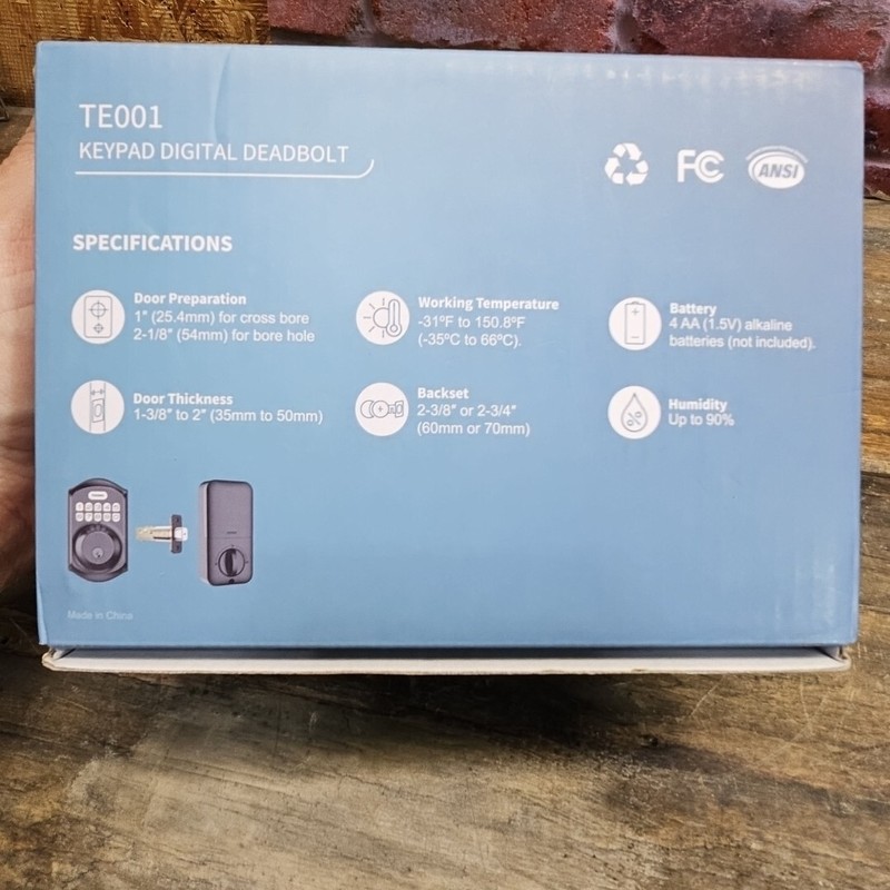 TEEHO TE001L Keyless Entry Door Lock with 2 Handles - Electronic Keypad Deadb... gallery